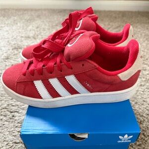 Adidas Campus Kids Red and White Sneakers JUNIOR